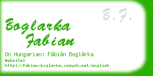 boglarka fabian business card