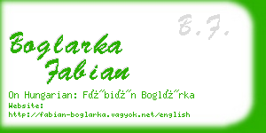 boglarka fabian business card